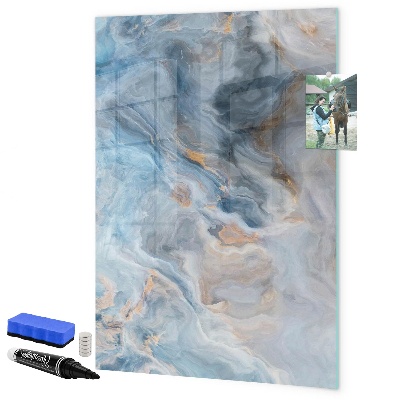 Memobord van glas met print inclusief neodymium magneten Modern prikbord voor notities en foto's