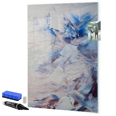 Decoratief glazen wandbord beschrijfbaar en magnetisch Een creatieve ruimte voor herinneringen en notities