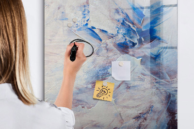 Decoratief glazen wandbord beschrijfbaar en magnetisch Een creatieve ruimte voor herinneringen en notities