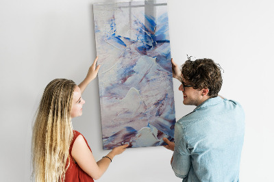 Decoratief glazen wandbord beschrijfbaar en magnetisch Een creatieve ruimte voor herinneringen en notities