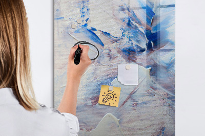 Decoratief glazen wandbord beschrijfbaar en magnetisch Een creatieve ruimte voor herinneringen en notities