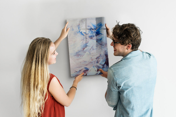 Decoratief glazen wandbord beschrijfbaar en magnetisch Een creatieve ruimte voor herinneringen en notities