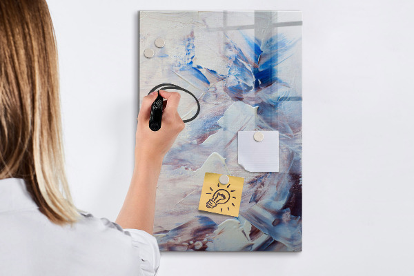 Decoratief glazen wandbord beschrijfbaar en magnetisch Een creatieve ruimte voor herinneringen en notities