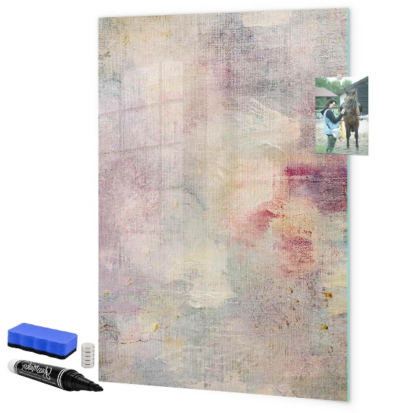 Memobord van glas met print inclusief neodymium magneten Creatief moodboard voor foto's en notities