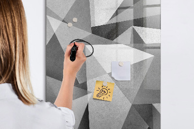 Decoratief glazen wandbord beschrijfbaar en magnetisch Modern prikbord voor notities en foto's