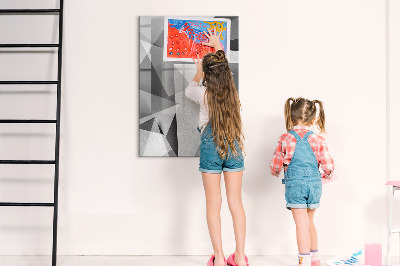 Decoratief glazen wandbord beschrijfbaar en magnetisch Modern prikbord voor notities en foto's
