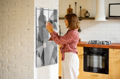 Decoratief glazen wandbord beschrijfbaar en magnetisch Modern prikbord voor notities en foto's