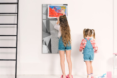 Decoratief glazen wandbord beschrijfbaar en magnetisch Modern prikbord voor notities en foto's