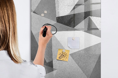 Decoratief glazen wandbord beschrijfbaar en magnetisch Modern prikbord voor notities en foto's