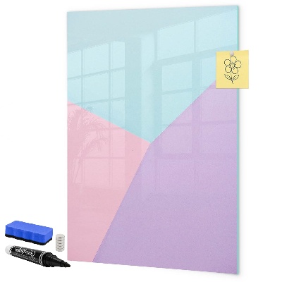 Memobord van glas met print inclusief neodymium magneten Een kleurrijk prikbord voor notities en foto's