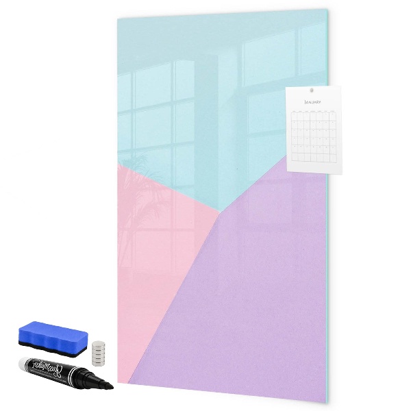 Memobord van glas met print inclusief neodymium magneten Een kleurrijk prikbord voor notities en foto's