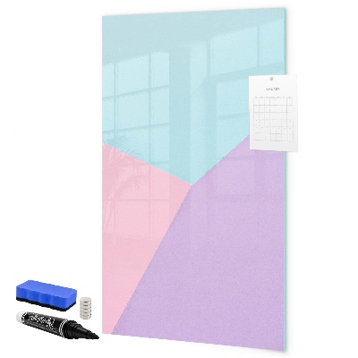 Memobord van glas met print inclusief neodymium magneten Een kleurrijk prikbord voor notities en foto's