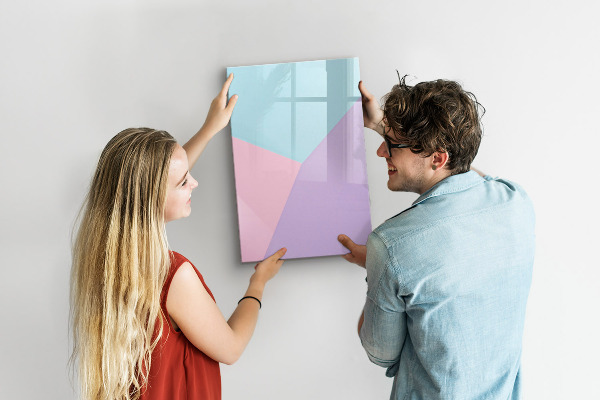 Memobord van glas met print inclusief neodymium magneten Een kleurrijk prikbord voor notities en foto's