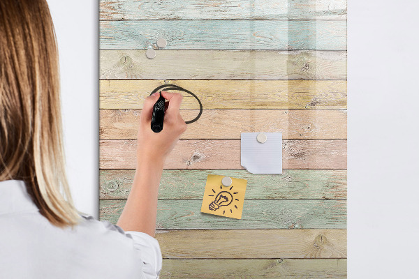 Decoratief glazen wandbord beschrijfbaar en magnetisch Stijlvol bord voor foto's en notities