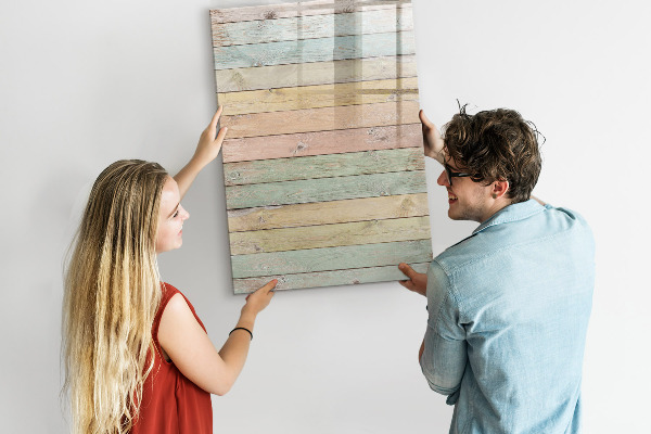 Decoratief glazen wandbord beschrijfbaar en magnetisch Stijlvol bord voor foto's en notities