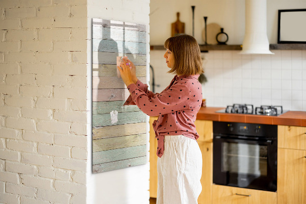 Decoratief glazen wandbord beschrijfbaar en magnetisch Stijlvol bord voor foto's en notities