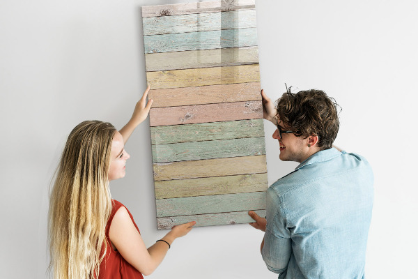 Decoratief glazen wandbord beschrijfbaar en magnetisch Stijlvol bord voor foto's en notities
