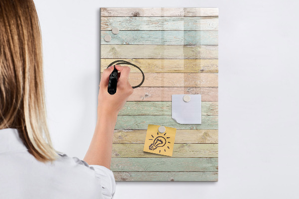 Decoratief glazen wandbord beschrijfbaar en magnetisch Stijlvol bord voor foto's en notities