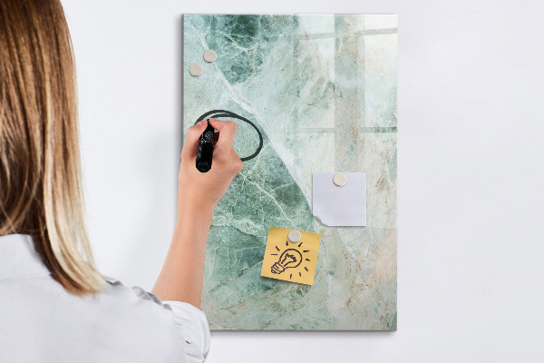 Memobord van glas met print inclusief neodymium magneten Magnetisch bord voor foto's en notities