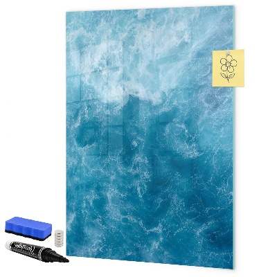 Decoratief glazen wandbord beschrijfbaar en magnetisch Een kleurrijk prikbord voor notities en foto's