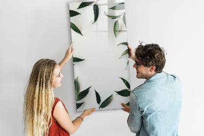 Memobord van glas met print inclusief neodymium magneten Groen bord voor foto's en notities
