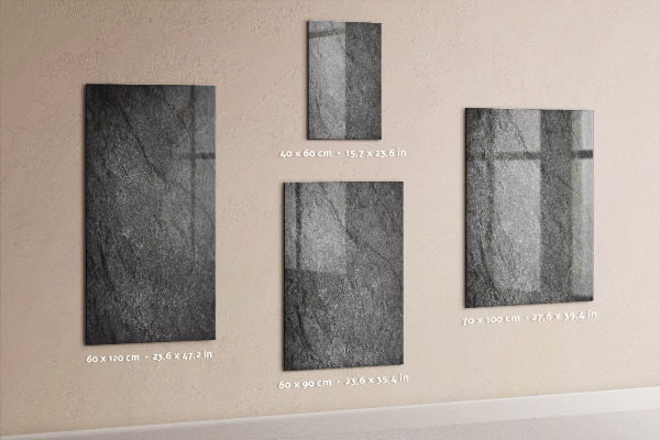 Memobord van glas met print inclusief neodymium magneten Groen bord voor foto's en notities