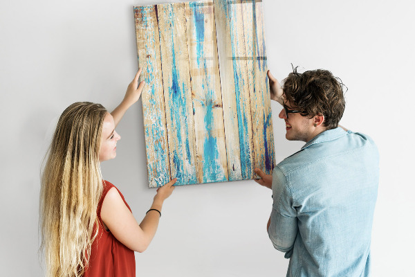 Memobord van glas met print inclusief neodymium magneten Stijlvol bord voor foto's en notities