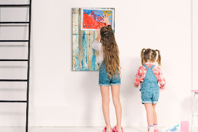 Memobord van glas met print inclusief neodymium magneten Stijlvol bord voor foto's en notities