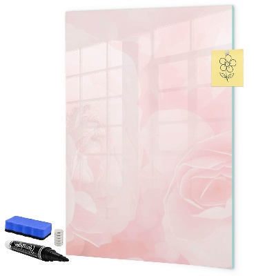 Memobord van glas met print inclusief neodymium magneten Stijlvol bord voor foto's en notities