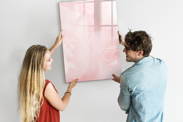 Memobord van glas met print inclusief neodymium magneten Stijlvol bord voor foto's en notities