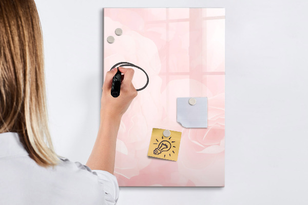 Memobord van glas met print inclusief neodymium magneten Stijlvol bord voor foto's en notities