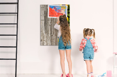 Memobord van glas met print inclusief neodymium magneten Creatief bloemen- en fotobord
