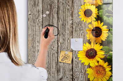 Memobord van glas met print inclusief neodymium magneten Creatief bloemen- en fotobord