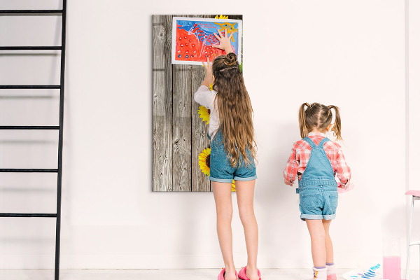 Memobord van glas met print inclusief neodymium magneten Creatief bloemen- en fotobord