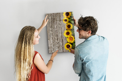 Memobord van glas met print inclusief neodymium magneten Creatief bloemen- en fotobord