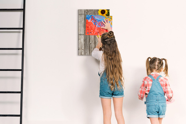 Memobord van glas met print inclusief neodymium magneten Creatief bloemen- en fotobord