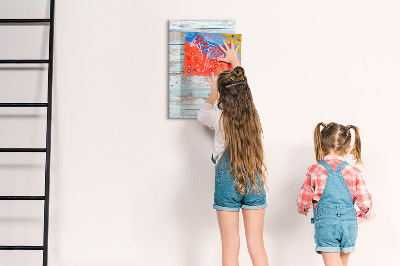 Decoratief glazen wandbord beschrijfbaar en magnetisch Decoratief fotobord in rustieke stijl