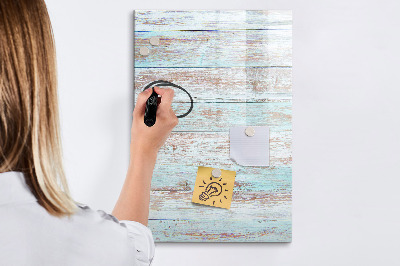 Decoratief glazen wandbord beschrijfbaar en magnetisch Decoratief fotobord in rustieke stijl