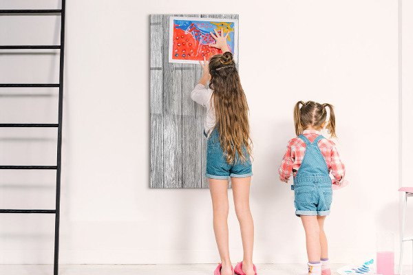 Memobord van glas met print inclusief neodymium magneten Stijlvol bord voor foto's en notities