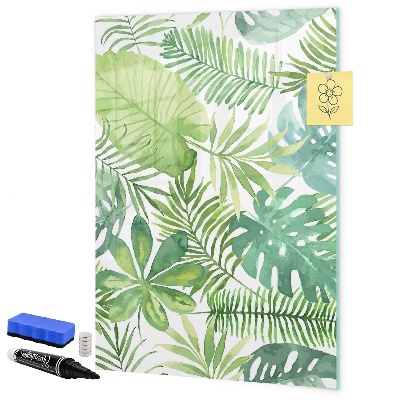 Decoratief glazen wandbord beschrijfbaar en magnetisch Groen bord met ruimte voor foto's