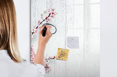 Decoratief glazen wandbord beschrijfbaar en magnetisch Een creatieve ruimte voor foto's en notities