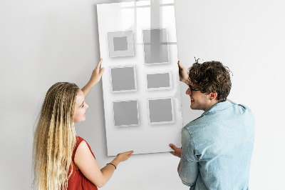 Memobord van glas met print inclusief neodymium magneten Een creatieve ruimte voor foto's en notities
