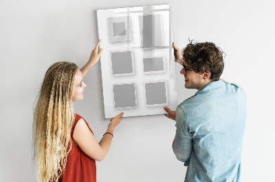 Memobord van glas met print inclusief neodymium magneten Een creatieve ruimte voor foto's en notities