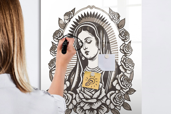 Decoratief glazen wandbord beschrijfbaar en magnetisch Stijlvol bord voor foto's en notities