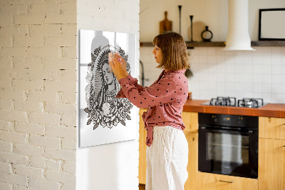 Decoratief glazen wandbord beschrijfbaar en magnetisch Stijlvol bord voor foto's en notities