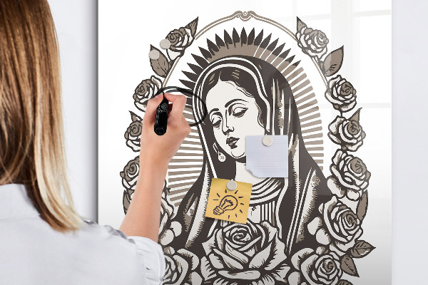 Decoratief glazen wandbord beschrijfbaar en magnetisch Stijlvol bord voor foto's en notities