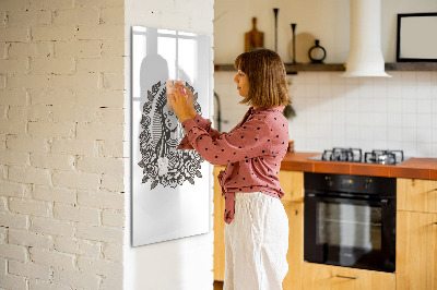 Decoratief glazen wandbord beschrijfbaar en magnetisch Stijlvol bord voor foto's en notities