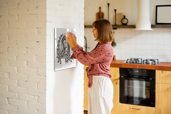 Decoratief glazen wandbord beschrijfbaar en magnetisch Stijlvol bord voor foto's en notities