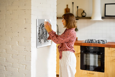 Decoratief glazen wandbord beschrijfbaar en magnetisch Stijlvol bord voor foto's en notities