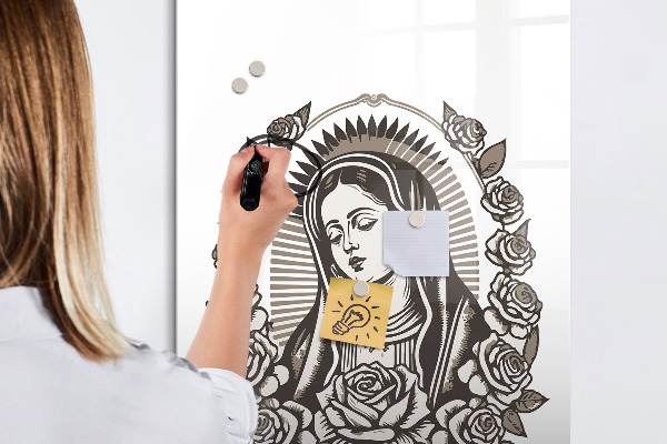 Decoratief glazen wandbord beschrijfbaar en magnetisch Stijlvol bord voor foto's en notities